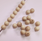 12mm Kulička HABR - dřevěné korálky - natural  25ks GAMEWA EXTRA