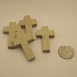 Řezaný křížek - natural 50*30mm tl.7mm (bal 1ks)