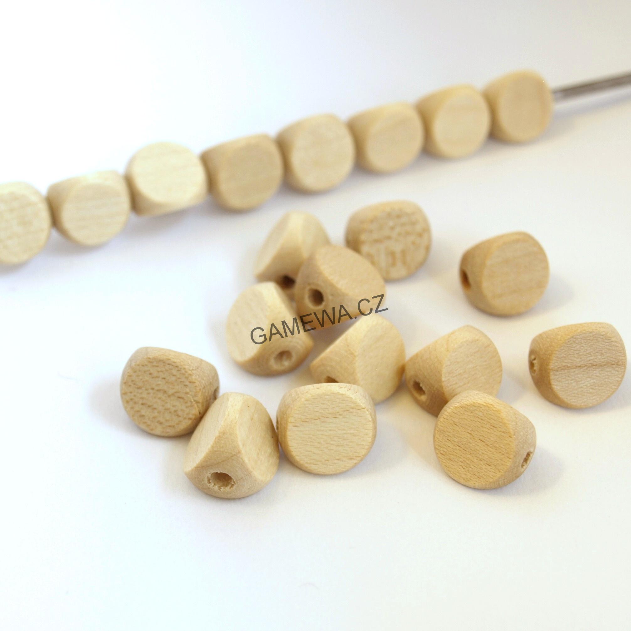 15mm Kulička fazetovaná, broušená  natural 12ks EXTRA