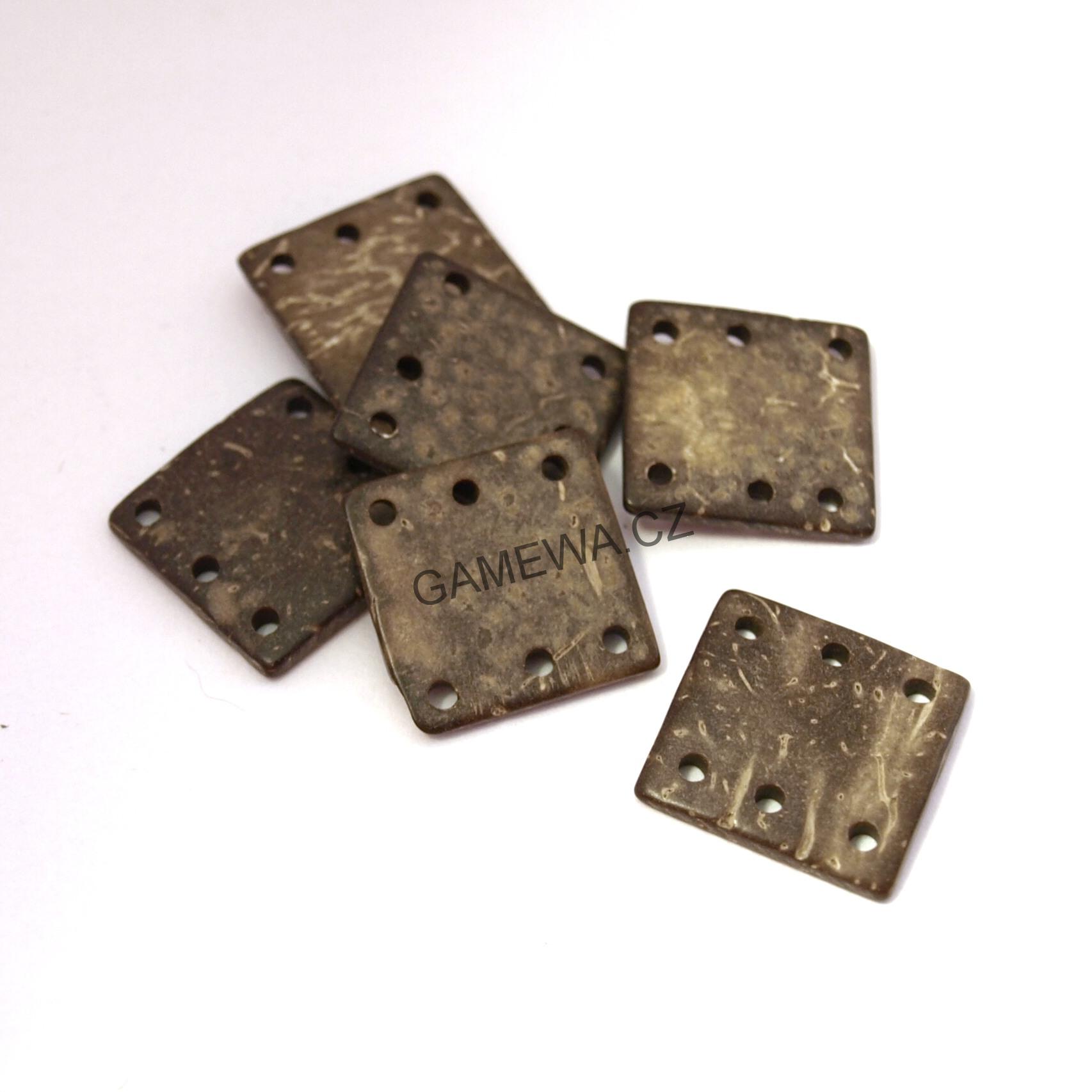 18mm Kokosový Chip čtverec balení 10ks