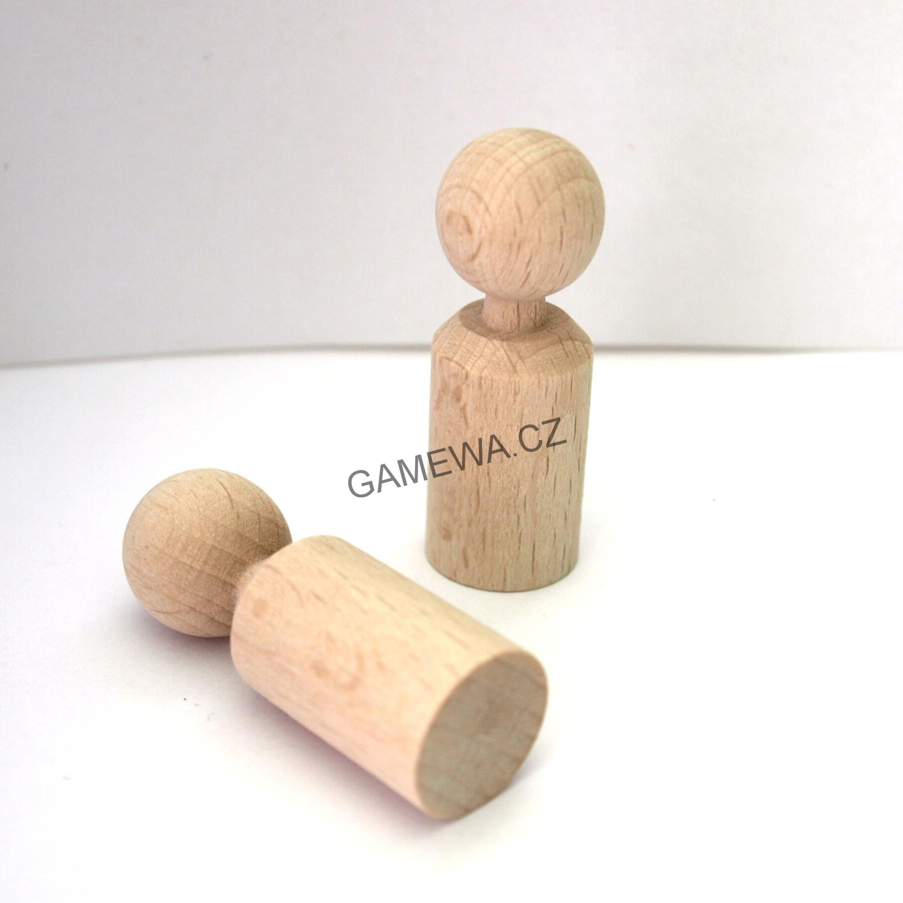 Dřevěná Figurka Kuželka 48mm GAMEWA Extra (2ks)