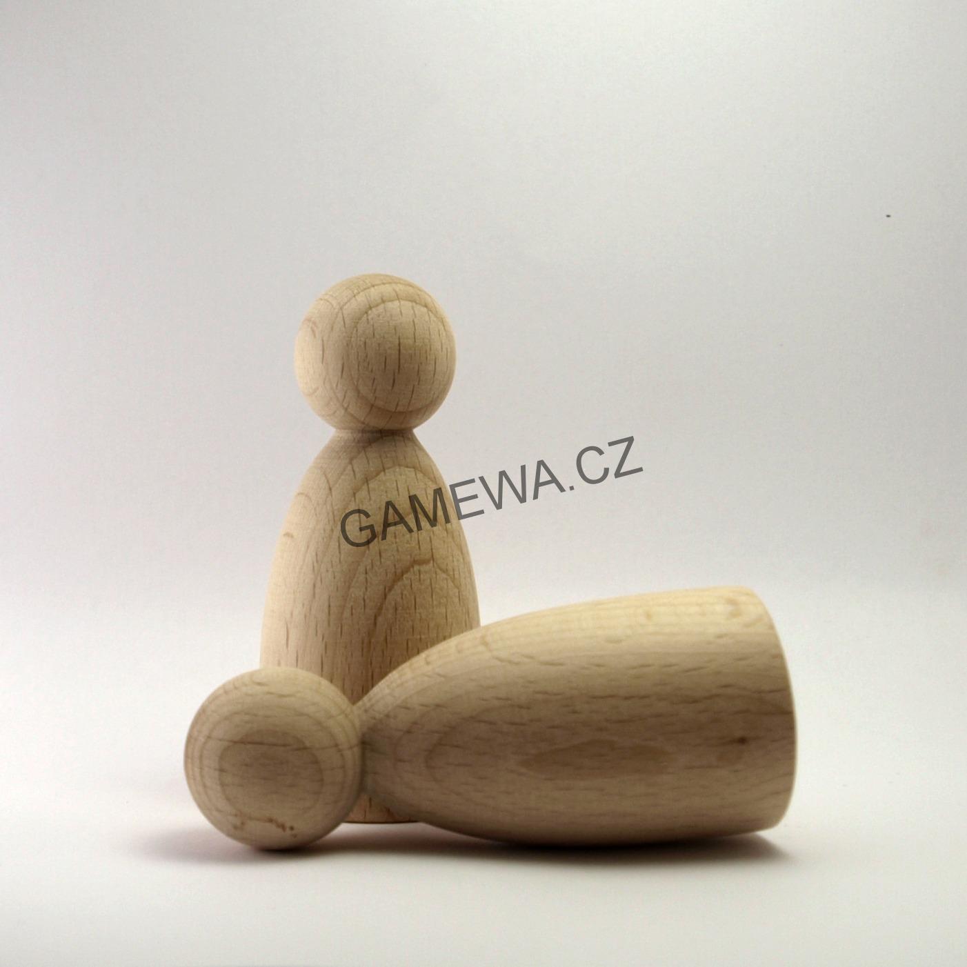 Dřevěná Figurka Tlustá 80mm GAMEWA Extra (ks)