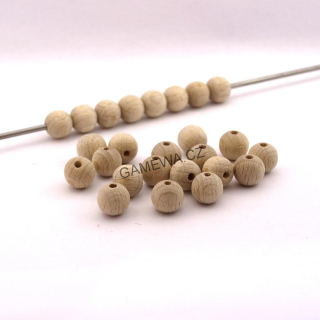 11mm Kulička BUK - dřevěné korálky - natural  30ks GAMEWA EXTRA