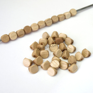 6mm Kulička fazetovaná, broušená  natural 50ks 